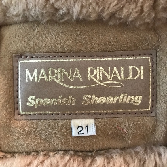 ❤️. HOST PICK! *** MARINA RINALDI SPANISH SHEARLING COAT - Picture 9 of 16